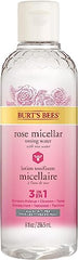 Burt's Bees Rose Micellar Toning Water, 3 in 1 Face Cleanser, Makeup Remover and Toner for all skin types, Alcohol Free, Dermatologist Tested, 1 Count