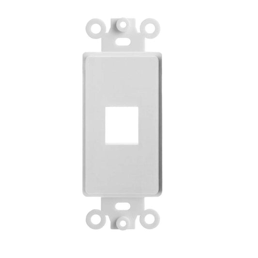 Cmple - Decorator Wall Plate Insert 1-Gang Decorative Single Gang Faceplate Standard Jack Wall Plate Keystone - 1-Port