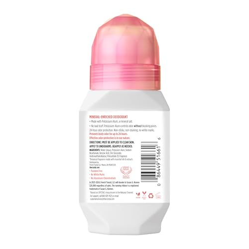 CRYSTAL Mineral Deodorant Coconut Vanilla Roll-On With 24-Hour Odour Protection, Paraben Free, 2.25 FL OZ (Packaging May Vary) (2.25 Fl Oz/66ml)