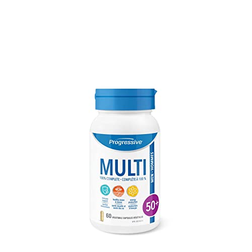 MultiVitamin Men 50+ - 60 Capsules | Made with Saw Palmetto, Lycopene, Hawthorn, Maca and Antioxidants
