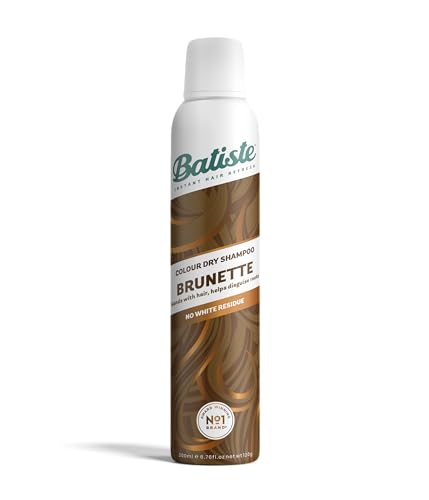 Batiste Beautiful Brunette Dry Shampoo, For Brown & Auburn Hair, 200-ml, Blends Seamlessly with no White Residue, Instantly Refresh Hair and Absorb Oil Between Washes