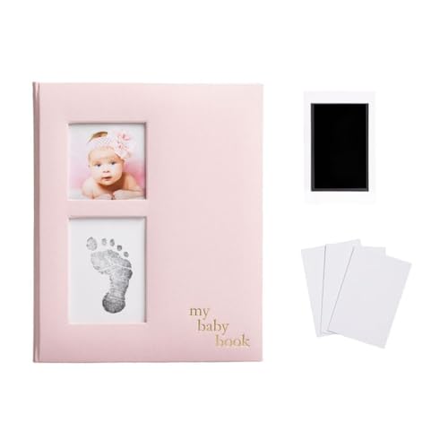Pearhead Babybook, Pink Linen