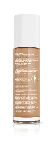 Marcelle Skincaring 2-in-1 Soothing Foundation + Concealer, Medium Beige, with Hyaluronic Acid, Medium Coverage, Matte Finish, Oil-Free, Cruelty-Free, Fragrance-Free, Hypoallergenic, 30 mL
