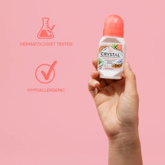 CRYSTAL Mineral Deodorant Coconut Vanilla Roll-On With 24-Hour Odour Protection, Paraben Free, 2.25 FL OZ (Packaging May Vary) (2.25 Fl Oz/66ml)