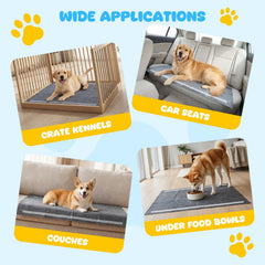 35.5 inches x 24 inches Charcoal Dog Pee Pads 6-Layer for Dogs-Black