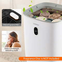 35L Large Home Towel Warmer Bucket with Auto Shut-off Function-White