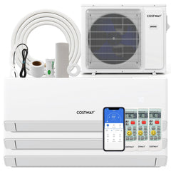 UltrEco 36,000 BTU 3 Zone Mini Split Heat Pump, 23 SEER2, Wifi, 9K + 12K + 24K