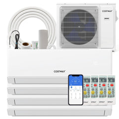 UltrEco 36,000 BTU 4 Zone Mini Split Heat Pump, 23 SEER2, Wifi, 7K + 7K + 9K + 9K