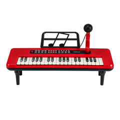 37 Keys Kids Piano Keyboard Portable Musical Toy with Microphone and Music Stand-Red
