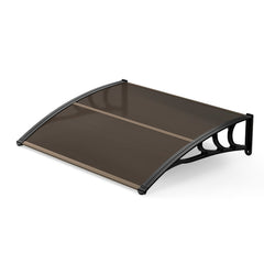 39 x 30 Inch Outdoor Front Door Window Awning Door Canopy Exterior-Brown