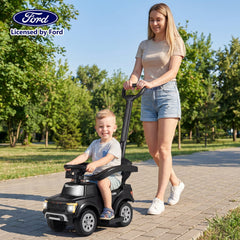 3-In-1 Licensed Ford Push Car for Toddlers-Black