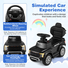 3-In-1 Licensed Ford Push Car for Toddlers-Black