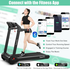 3HP Folding Electric Treadmill Running Machine-Red