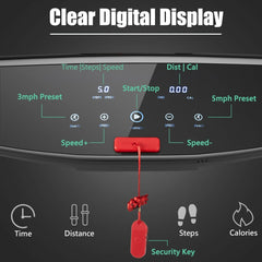 3HP Folding Electric Treadmill Running Machine-Red