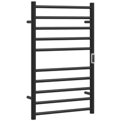 Wall Mounted Heated Towel Rack 10-Bar Electric Towel Warmer with Timer Adjustable Temperature Plug-in