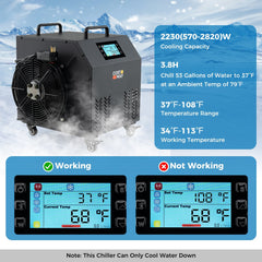 4/5 HP Ice Bath Water Chiller for Cold Plunge Tubs with Compressor-Black