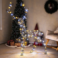 4.6 Feet Pre-Lit Christmas Reindeer with 170 Cold and Warm LED Lights