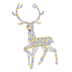 4.6 Feet Pre-Lit Christmas Reindeer with 170 Cold and Warm LED Lights