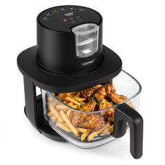 4.5L Glass Air Fryer with Steam Frying Mode-Black