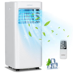 4-in-1 8000 BTU Portable Air Conditioner with Cool, Fan, Dehumidifier and Sleep Mode, White