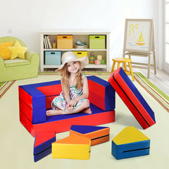 4 in 1 Crawl and Climb Foam Play Set, 6 Shaped Blocks for Toddlers