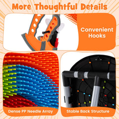 4 in 1 Throwing Target Set Kids Throwing Game with Bristle Target and 3 Throwing axes