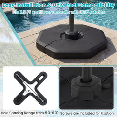 4 Pieces Patio Cantilever Offset Umbrella Weights Base Plate Set