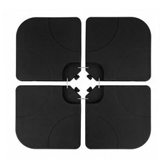 4-Piece Cantilever Offset Base 164 LBS Heavy-Duty Square with U-Locking Pins-Black