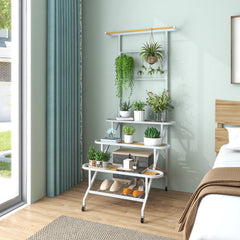 4-Tier Hanging Plant Stand with Hanging Bar
