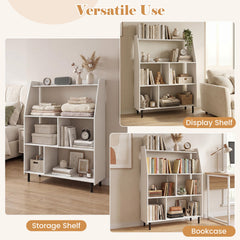 4-Tier Open Modern Bookcase with 2 Anti-Tipping Kits-White