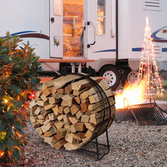 40-inch Tubular Steel Firewood Storage Rack