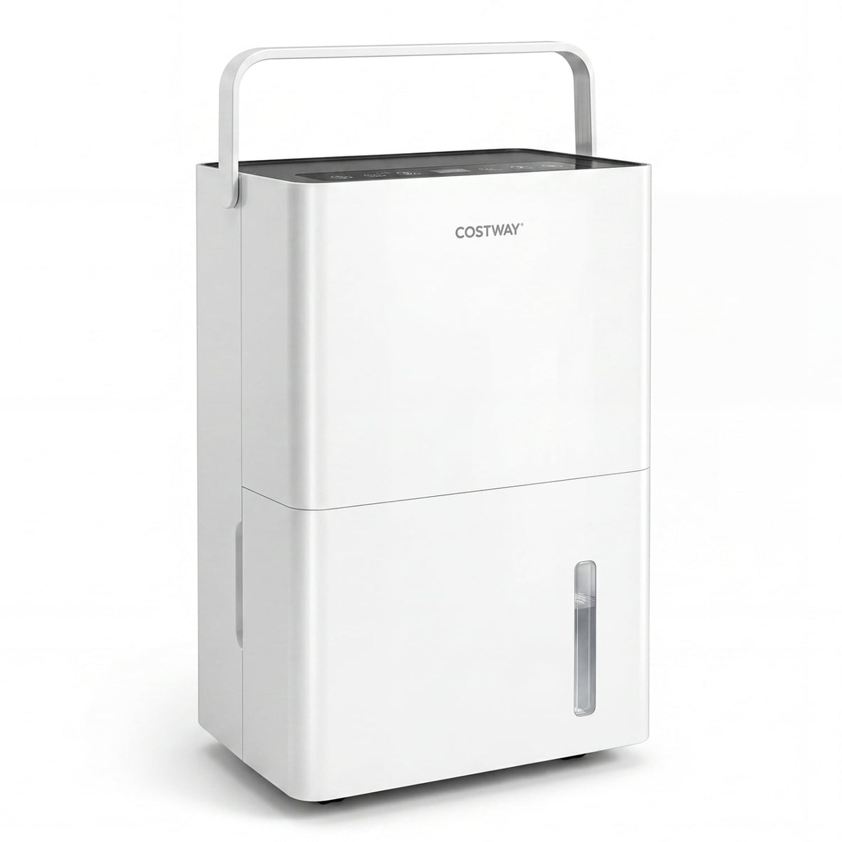 80 Pint Compressor Dehumidifier for 4000 Sq Ft, 1 Gallon Tank, Inside Drying, 42 dB, Child Lock, White