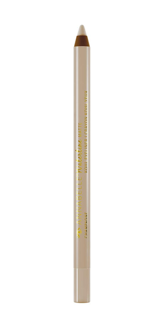 Annabelle Waterline Luminous Kohl Eyeliner Pencil, Champagne, Intense Colours, Matte Finish, Easy-To-Apply, Long-Lasting 12h, Waterproof, Transferproof, Cruelty-Free, 1.2 g