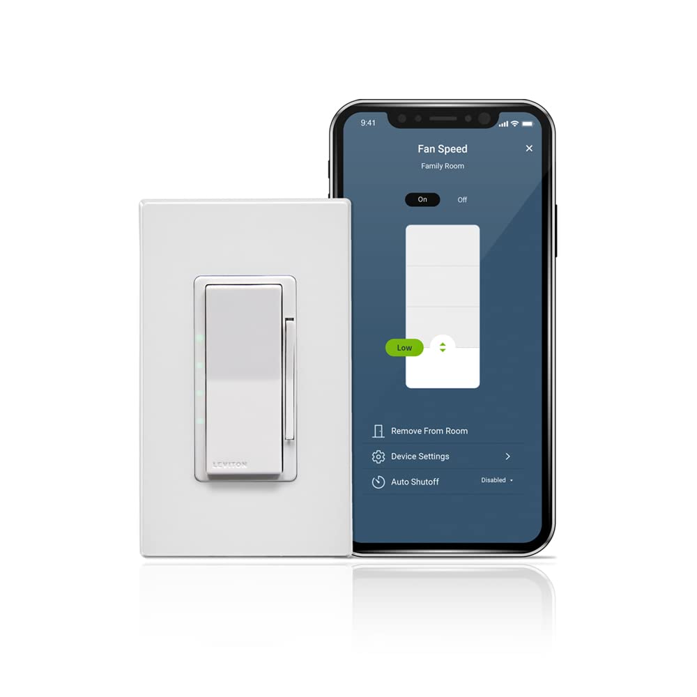 Leviton Fan Speed Controller, D24SF-2RW, White