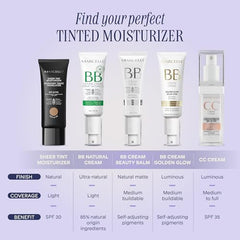 Marcelle Sheer Tint Moisturizer SPF 30, Cinnamon, with Hyaluronic Acid and Aloe, Hypoallergenic, Non-Comedogenic, Fragrance-Free, Paraben-Free, Oil-Free, 40 mL
