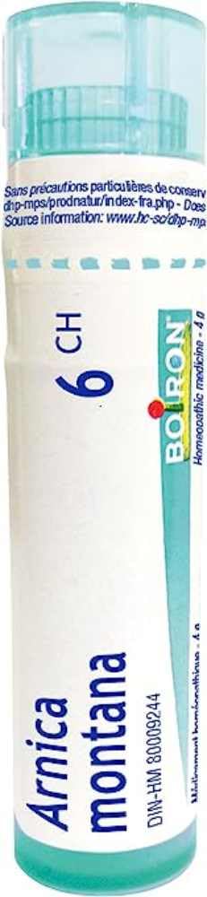 Boiron Arnica Montana 6ch, Homeopathic medicine. Each tube contains 4 g (approximately 80 pellets)