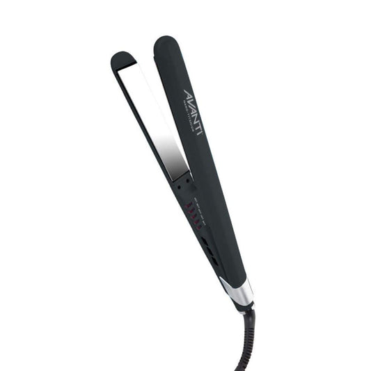 Avanti Titanium 1 inch Hair Straightener Flat Iron with Matte Rounded Housing for Hair Straightening Smoothing or Curling Fer Plat