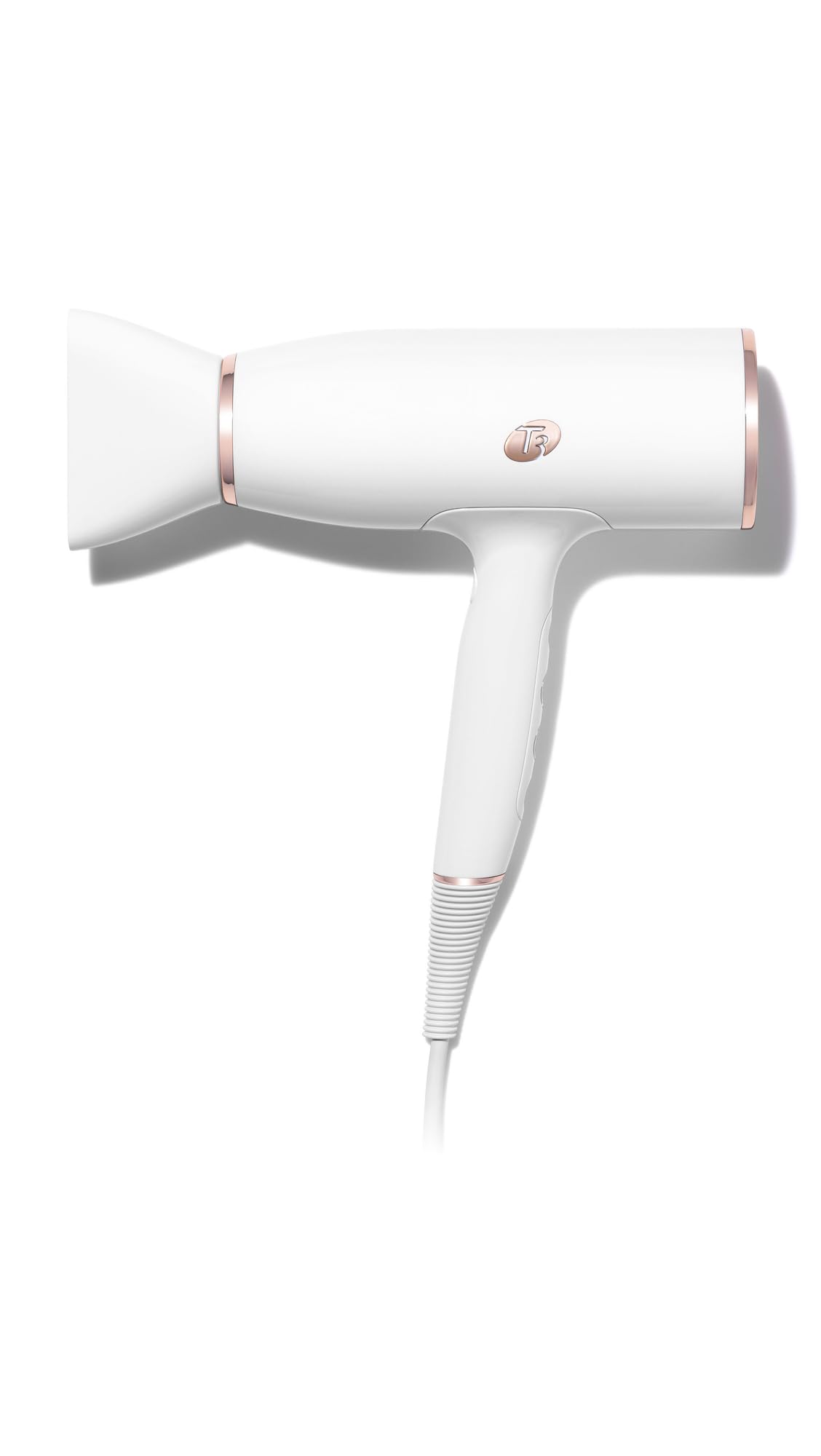 T3 AireLuxe Digital Ionic Professional Blow Hair Dryer, Fast Drying, Lightweight and Ergonomic, Volume Boosting, Frizz Smoothing, Multiple Heat and Speed Combinations, White & Rose Gold