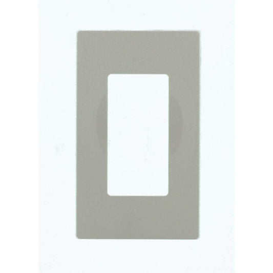 Leviton Decora 1-Gang Screwless Wallplate, 80301-SGY, Grey