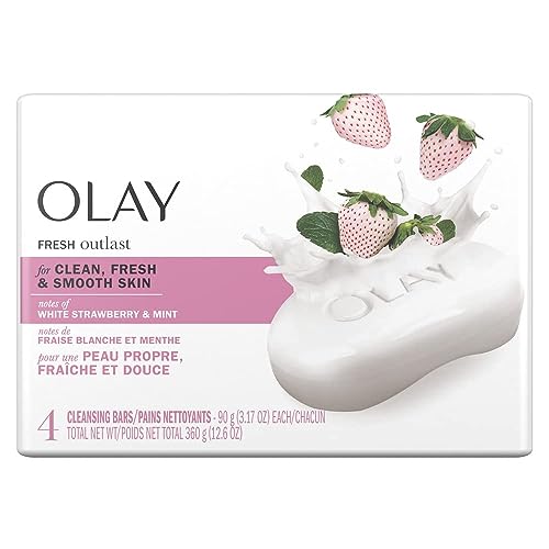 Olay White Strawberry & Mint, 360 g Each (4 Count of 90 g Each)