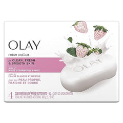 Olay White Strawberry & Mint, 360 g Each (4 Count of 90 g Each)