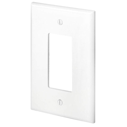 Leviton Decora 1-Gang Wallplate, Oversized, Thermoset, Device Mount, 88601-000, White