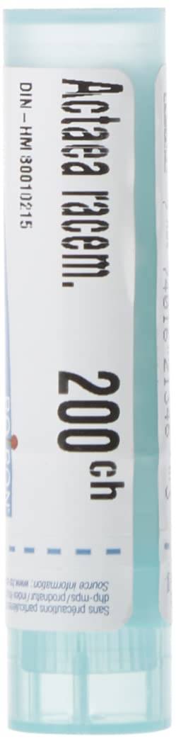 Boiron Actaea racemosa(cimicifuga) 200ch,Homeopathic medicine. Each tube contains 4 g (approximately 80 pellets)