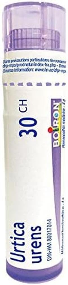 Boiron Urtica urens 30ch,Homeopathic medicine. Each tube contains 4 g (approximately 80 pellets)