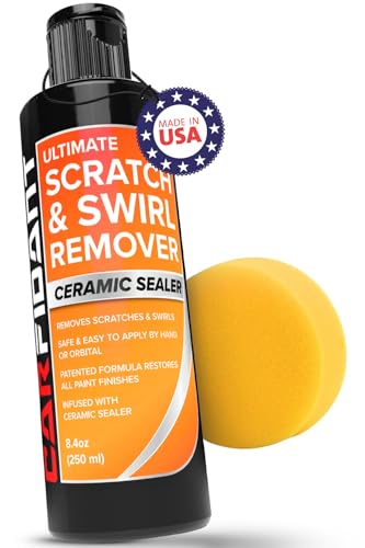 Carfidant Scratch Repair and Swirl Remover - Car Paint Scratch Remover & Restorer Kit with Buffer Pad - Polishing & Waxing Kits - Compound for Vehicles Paint Repair - 8.4 fl. Oz.
