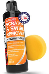 Carfidant Scratch Repair and Swirl Remover - Car Paint Scratch Remover & Restorer Kit with Buffer Pad - Polishing & Waxing Kits - Compound for Vehicles Paint Repair - 8.4 fl. Oz.
