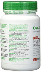 Organika Krill Oil- Sustainable Source from Antarctica, High Absorption of DHA and EPA Omega 3, Brain and Heart Support- 90sftgl