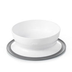 OXO Tot - Stick & Stay Suction Bowl - Non-Sliding - Encourage Self-Feeding at Mealtime - Baby Toddler 6 Months - Gray, Large