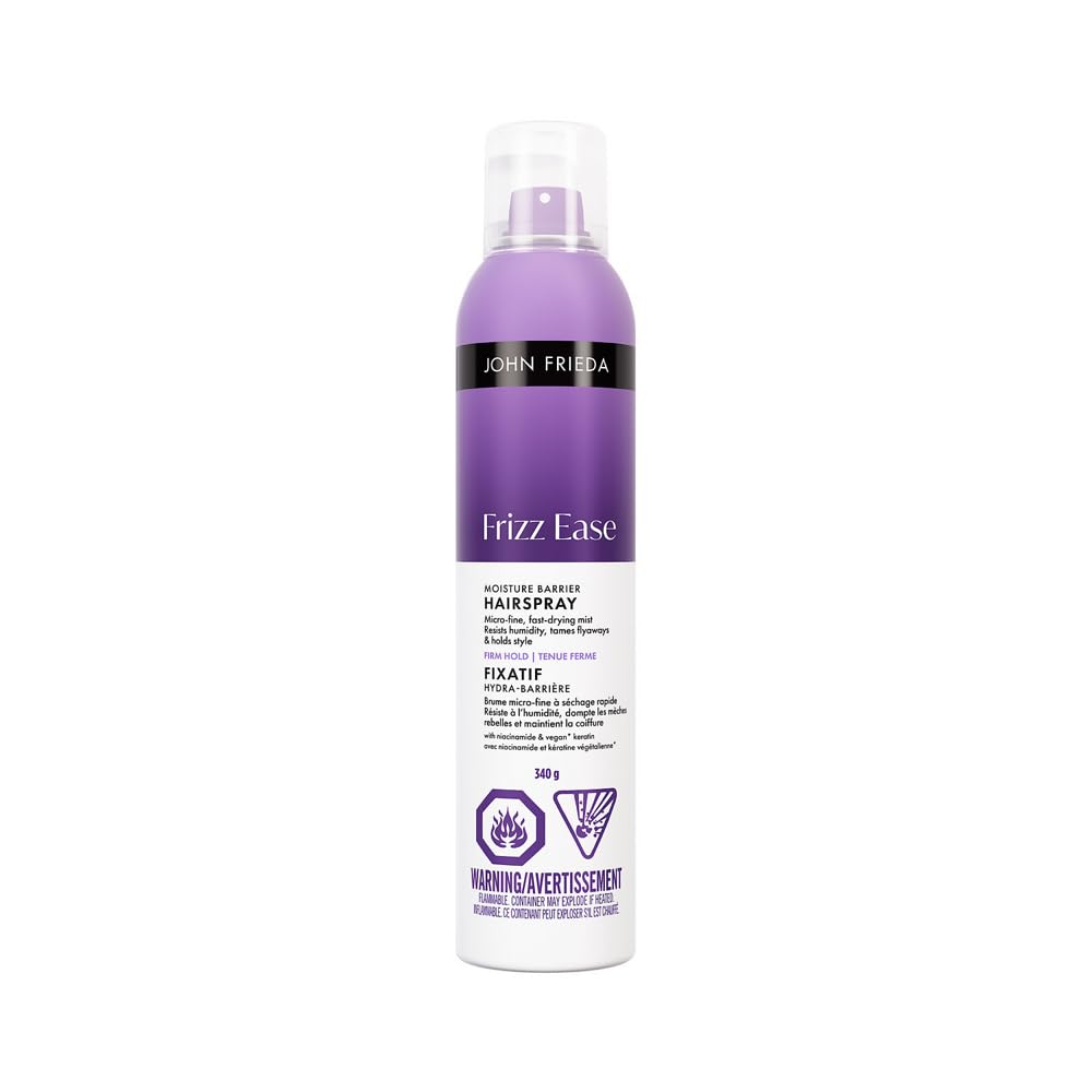 John Frieda Frizz Ease Moisture Barrier Firm Hold Hairspray for Humidity Protection (340 g) Packaging May Vary