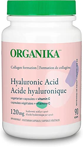 Organika Canadian-Made Hyaluronic Acid With Vitamin C 90 Vcaps
